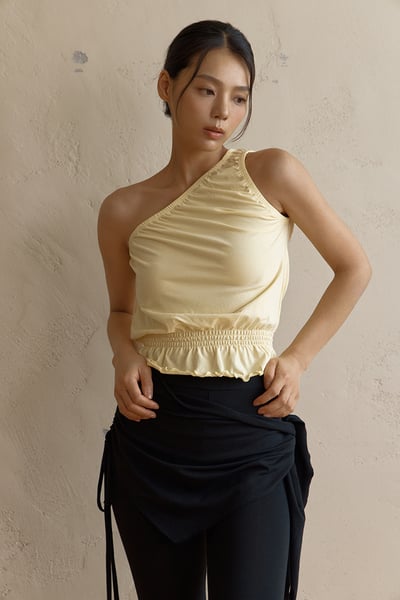 Dhyani 單肩無袖罩衫 檸檬黃 CON075YEL2