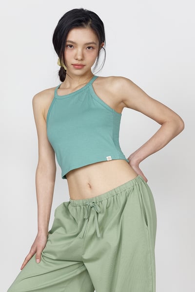 【熱銷】Dhyani 瑜珈鷹姿胸墊背心 長青綠 CON060GRN6