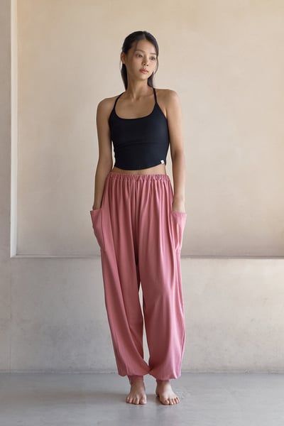 【熱銷】Dhyani 自由體積束腳寬褲 玫瑰鹽粉 CON083PNK2