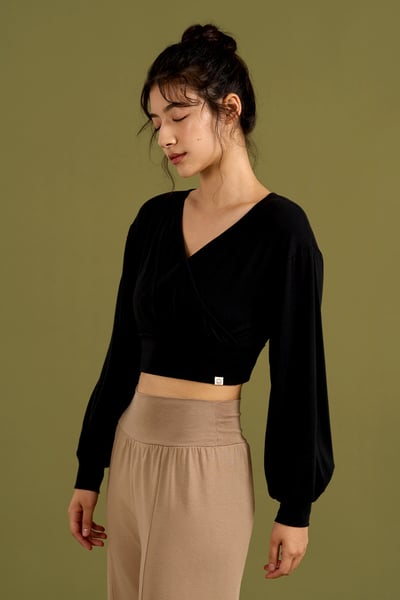 【熱銷】Dhyani 回歸基本長袖罩衫 黑色 CON085BLK3