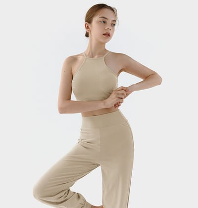 Conchwear 幕斯棉 瑜珈吊帶胸墊短背心 珍珠種子白 CON032IVY3