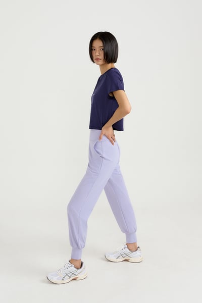 【7色】Front2line Micro Fresh 修身版束腳寬褲 淺紫色 各類運動適用3