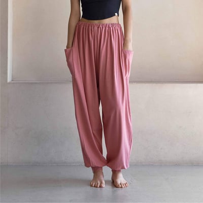 【熱銷】Dhyani 自由體積束腳寬褲 玫瑰鹽粉 CON083PNK1