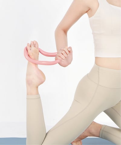 Moaclass 開背伸展按摩瑜珈環 熟成粉 MOA003