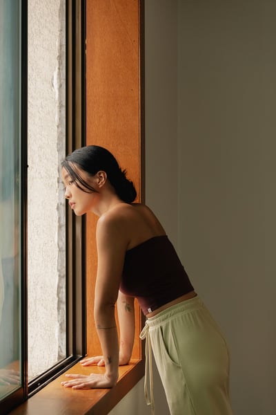 Sohamsoham 平口瑜珈內衣 酒紅色 SOH012BUR4