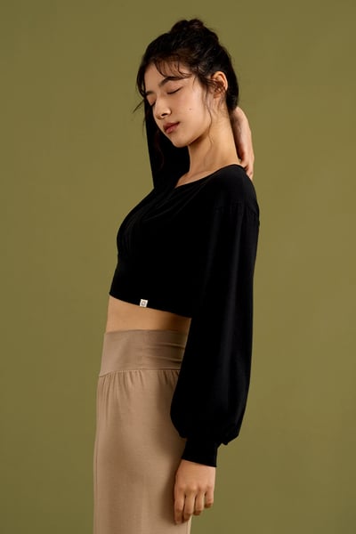 【熱銷】Dhyani 回歸基本長袖罩衫 黑色 CON085BLK4