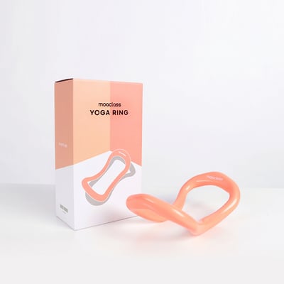 Moaclass 開背伸展按摩瑜珈環 珊瑚橘 MOA008