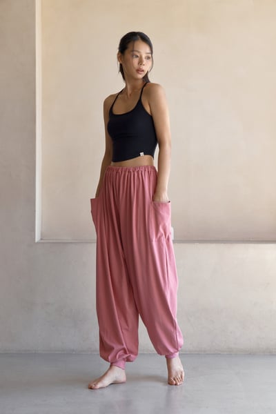 【熱銷】Dhyani 自由體積束腳寬褲 玫瑰鹽粉 CON083PNK3