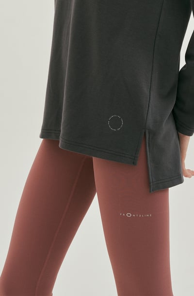 Front2line Micro Fresh 超高腰瑜珈8.5分褲 深藕粉 FPK113VPK5