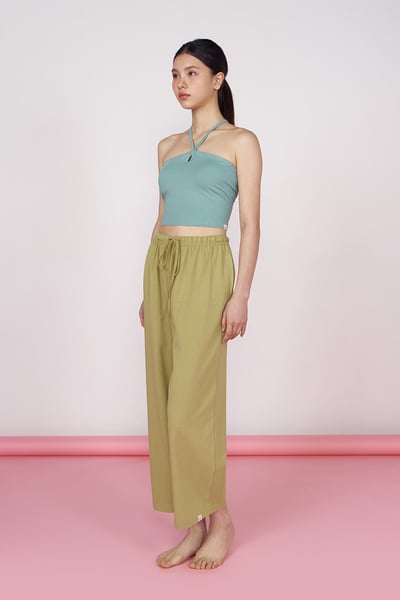 Dhyani 瑜珈寬鬆版直筒九分褲 芥末黃 CON112YEL2