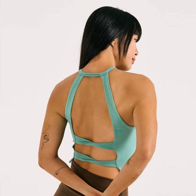 【熱銷】Dhyani 瑜珈鷹姿胸墊背心 長青綠 CON060GRN1