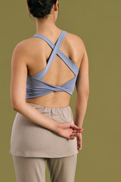 Dhyani 月光瑜珈扭結內衣 天空藍 CON128BLU8