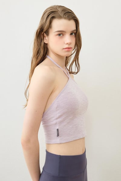 Parsley 瑜珈胸墊掛脖短背心 薰衣草紫 P23CR007LAV2