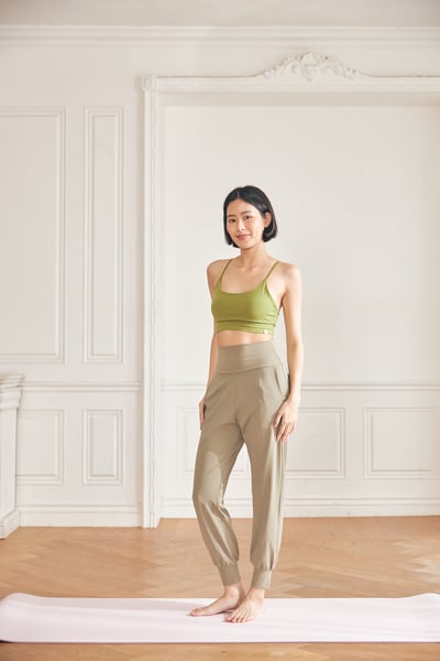 【7色】Front2line Micro Fresh 修身版束腳寬褲 淡卡其 各類運動適用3