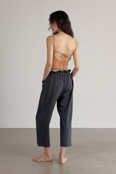 【熱銷】Dhyani 瑜珈後綁帶胸墊短背心 楓葉橙 CON036ORG4