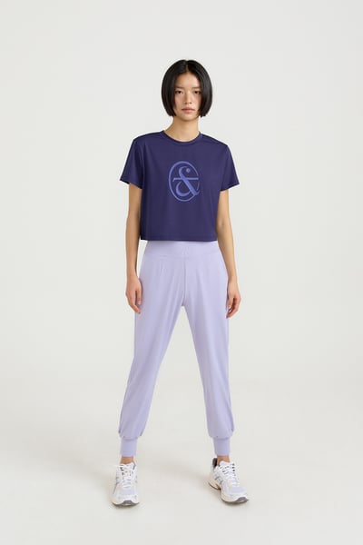 【7色】Front2line Micro Fresh 修身版束腳寬褲 淺紫色 各類運動適用2