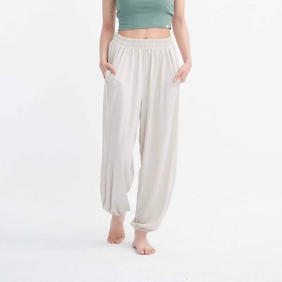 Sohamsoham 飄飄瑜珈束腳寬褲 象牙白 SOH014IVY1