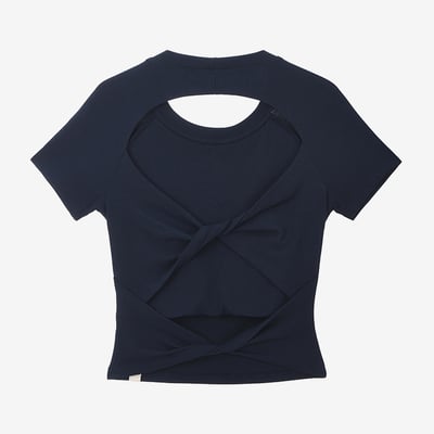 【熱銷】Dhyani 扭結胸墊短T恤 深海藍 CON094NAV9