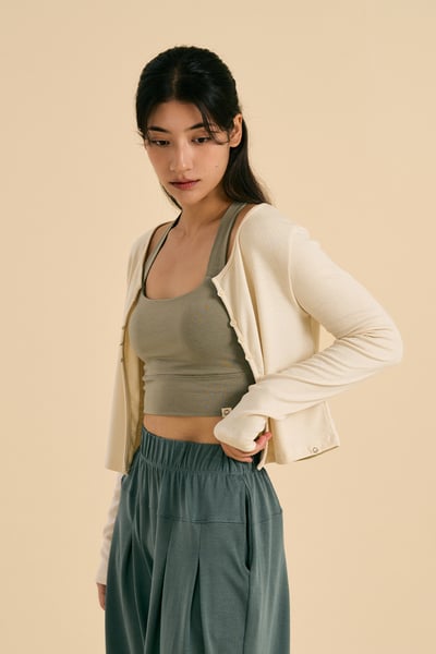 Dhyani 開襟長袖罩衫 象牙白 CON124IVY2