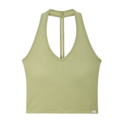 Dhyani V領線條胸墊背心 淺綠色 CON135GRN9