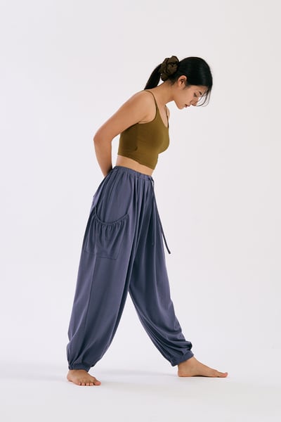 Dhyani 雲朵束腳燈籠寬褲 海洋紫 CON131PUR