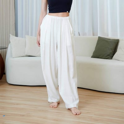 【熱銷】Dhyani 瑜珈寬鬆兩穿寬褲 象牙白 CON122IVY1