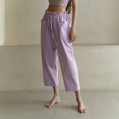 【熱銷】Dhyani 瑜珈寬鬆款口袋八分褲 丁香紫 CON024LIC1