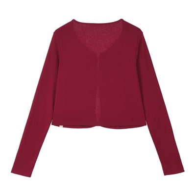 Dhyani 開襟長袖罩衫 紅色 CON124RED6