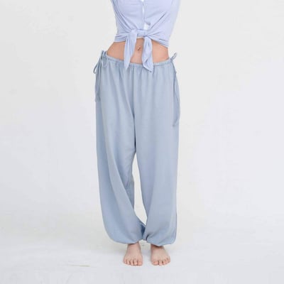 Conchwear 抽繩造型束腳寬褲 淺藍 CON134BLU1