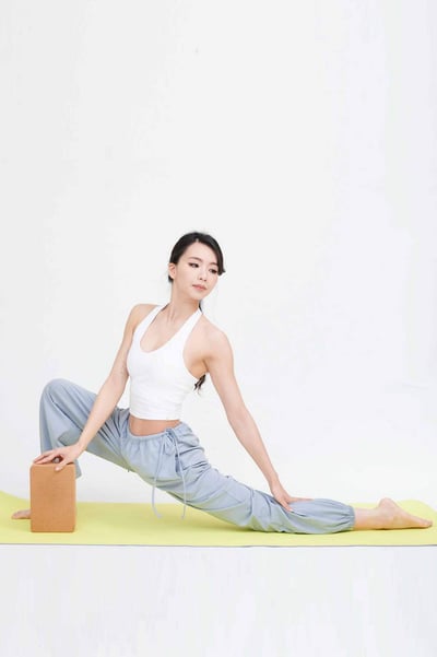 Conchwear 抽繩造型束腳寬褲 淺藍 CON134BLU2