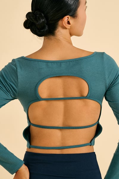 Dhyani 智慧胸墊長袖上衣 綠色 CON138GRN