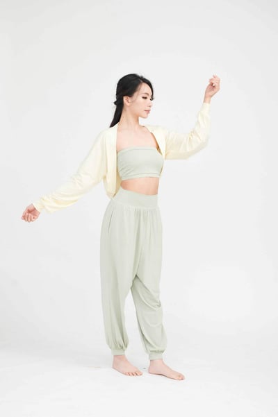 Happy yogi studio 瑜珈坎肩開襟罩衫 奶油黃 HYS014YEL4