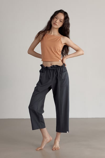 【熱銷】Dhyani 瑜珈後綁帶胸墊短背心 楓葉橙 CON036ORG2