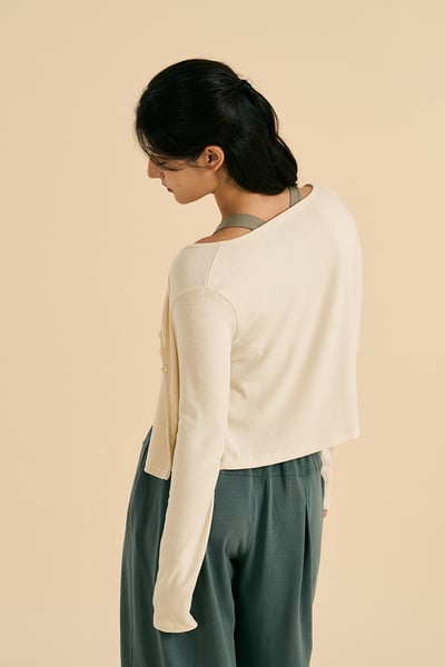 Dhyani 開襟長袖罩衫 象牙白 CON124IVY4