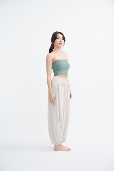 Sohamsoham 飄飄瑜珈束腳寬褲 象牙白 SOH014IVY4