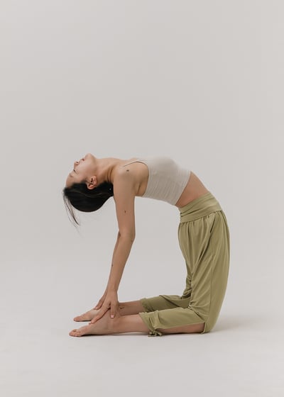 【6色】Sohamsoham 瑜珈側開岔綁帶束腳寬褲 橄欖綠 SOH001OLV5