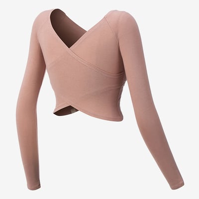 Dhyani V領長袖罩衫 裸粉 CON132PNK