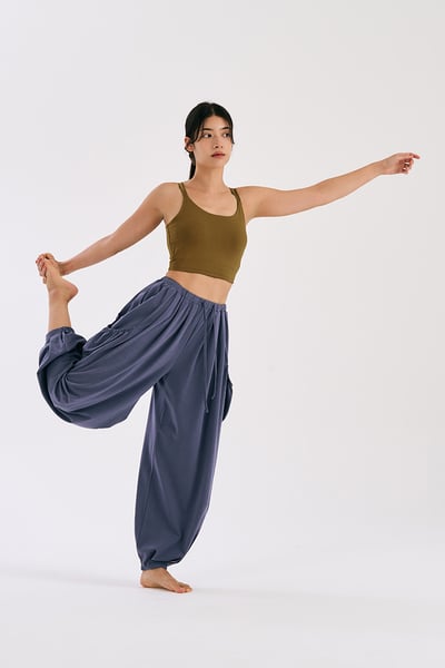 Dhyani 雲朵束腳燈籠寬褲 海洋紫 CON131PUR