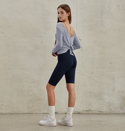 【熱銷】Conchwear 瑜珈兩穿長袖罩衫 霧霾藍 CON048BLU4