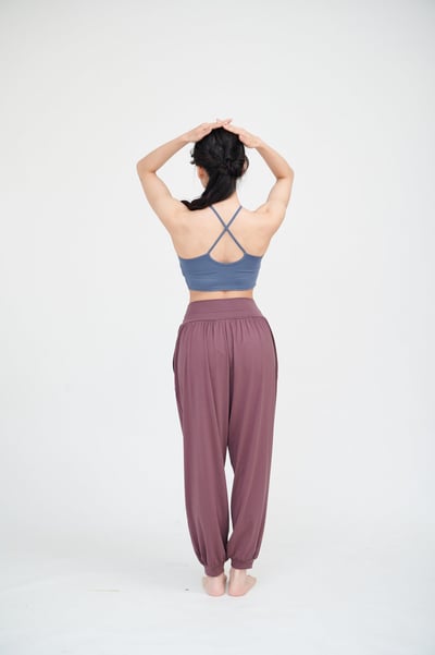 【預購】Happy yogi studio 瑜珈削肩款內衣 灰藍色 HYS008BLU5