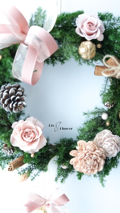 奶茶甜心系列-永生聖誕花圈課3