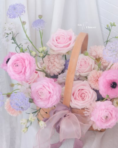 鮮花花籃-英國TQUK融合式鮮花證照體驗課5