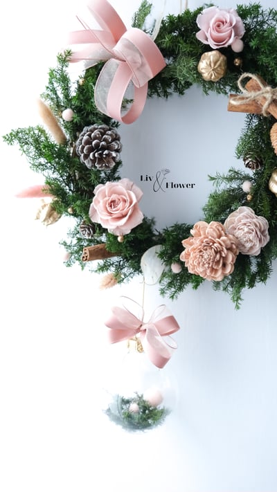 奶茶甜心系列-永生聖誕花圈課5