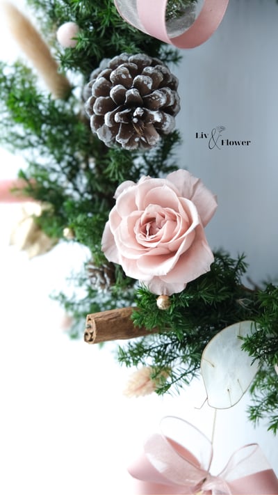 奶茶甜心系列-永生聖誕花圈課7