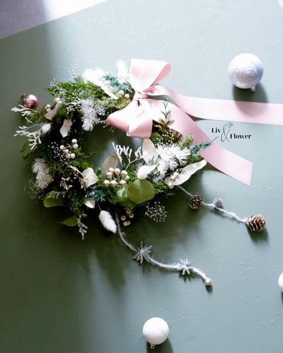 雪地精靈系列-永生聖誕花圈課3