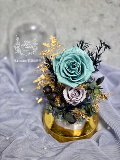 英國TQUK/日本AUBE/韓國KFAA 不凋花證照課程 共通體驗課-玻璃罩花禮2