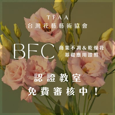 BFC商業不凋&乾燥花基礎應用證書 (台灣花藝藝術協會)10