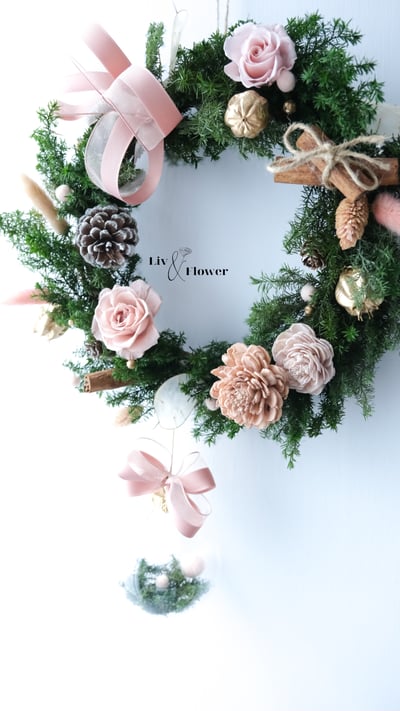 奶茶甜心系列-永生聖誕花圈課8