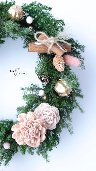 奶茶甜心系列-永生聖誕花圈課13