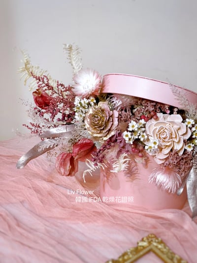 韓式 乾燥花體驗課2-花帽盒2